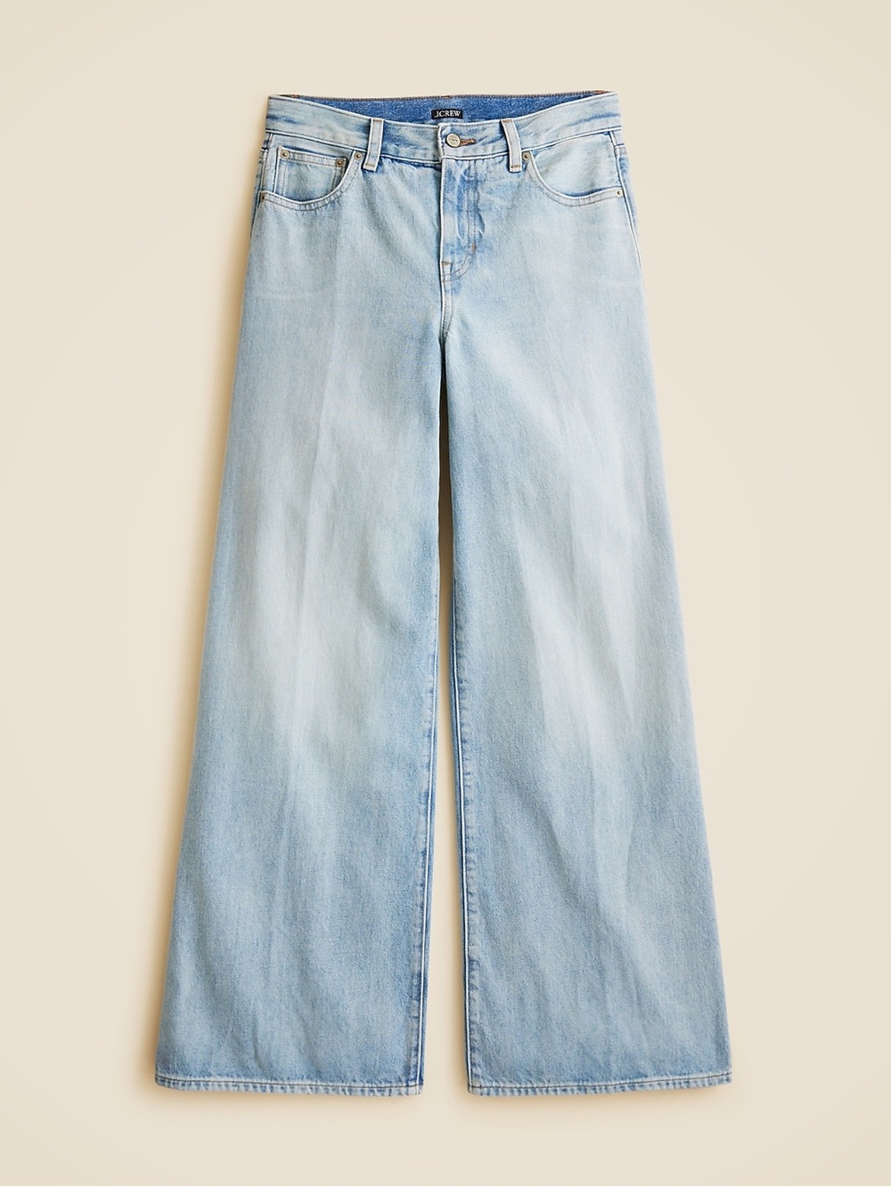 J Crew Mid-rise superwide-leg Cotton jean 28